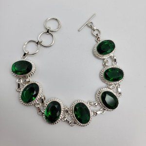 925 Sterling Russian Tsavorite Bracelet